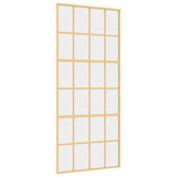 Vidaxx porte coulissante 90x205 cm verre ESG clair et aluminium doré