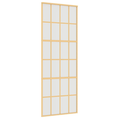 Vidaxx porte coulissante 76x205 cm verre ESG mat et aluminium doré