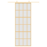Vidaxx porte coulissante 76x205 cm verre ESG mat et aluminium doré