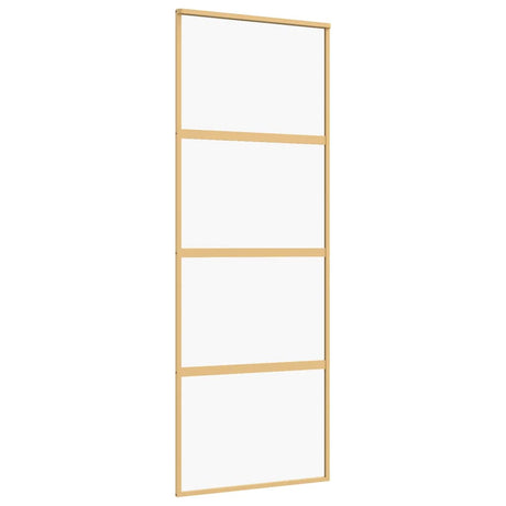 Vidaxx porte coulissante 76x205 cm verre ESG clair et aluminium doré