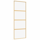 Porta scorrevole Vidaxl 76x205 cm Clear ESG Glass e in oro in alluminio