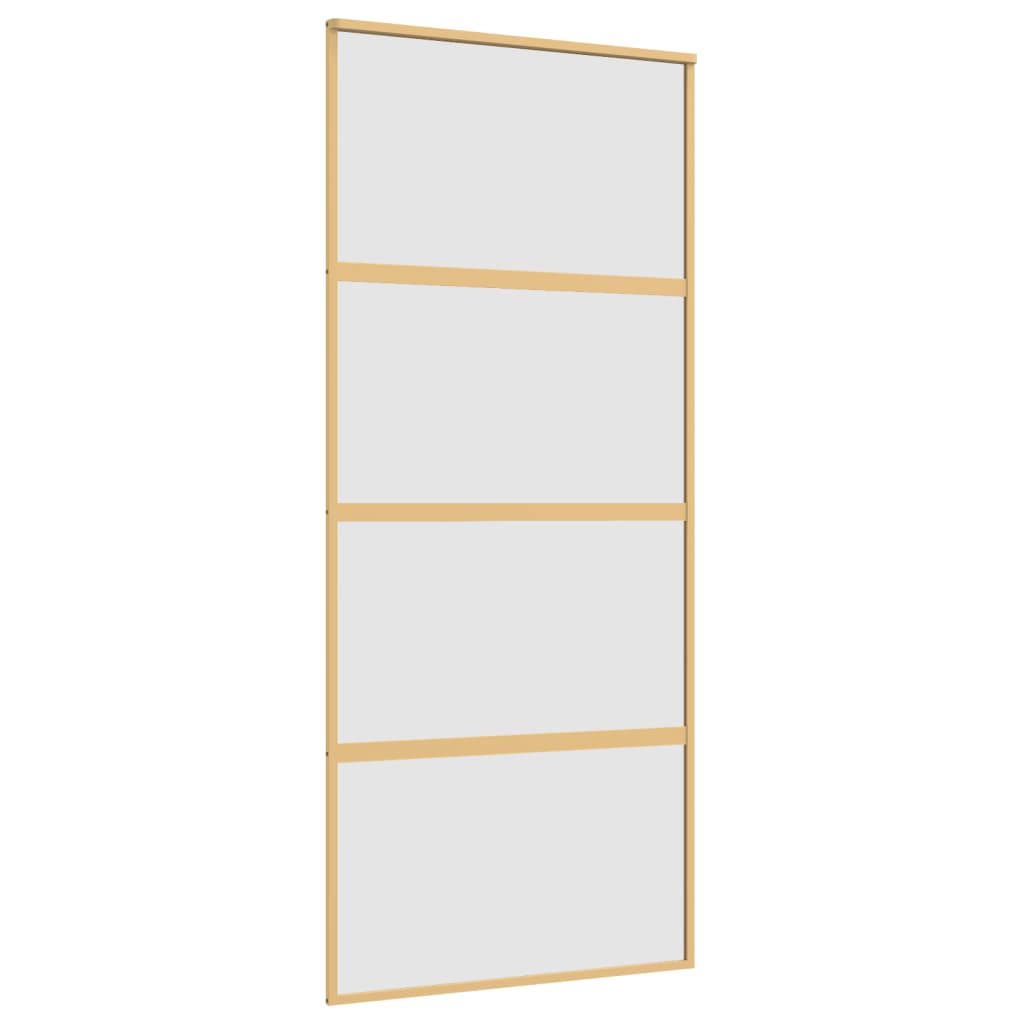 VidaXL sliding door 90x205 cm matte ESG glass and aluminum gold colored