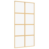 Vidaxl rutscht Dier 102.5x205 cm lecker Ess-Glas an Aluminium Goldfaarf