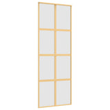Vidaxx porte coulissante 76x205 cm verre ESG mat et aluminium doré