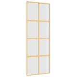 Porta scorrevole Vidaxl 76x205 cm in vetro ESG e oro in alluminio