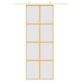 Vidaxx porte coulissante 76x205 cm verre ESG mat et aluminium doré