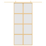 VidaXL sliding door 90x205 cm matte ESG glass and aluminum gold colored