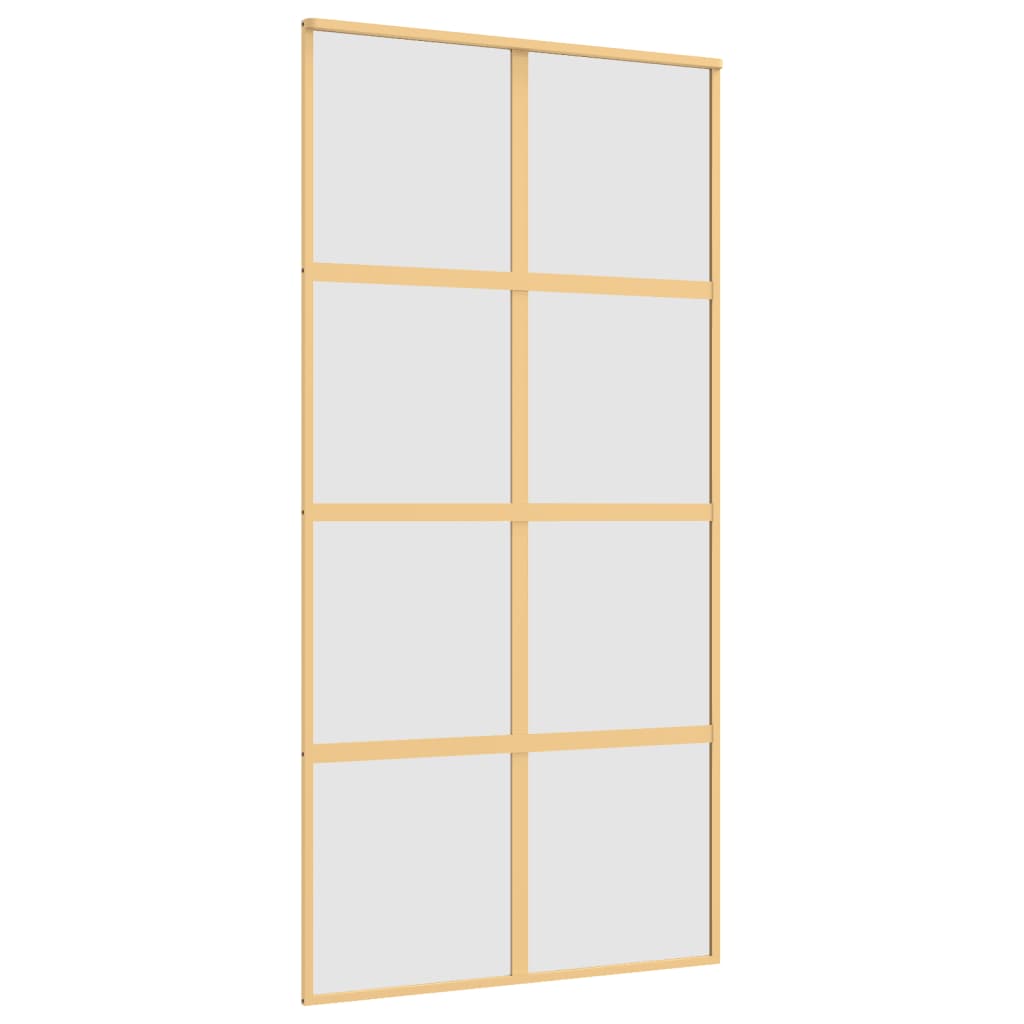 Vidaxx porte coulissante 102,5x205 cm verre ESG mat et aluminium doré
