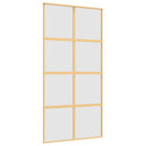 Vidaxx porte coulissante 102,5x205 cm verre ESG mat et aluminium doré