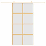 Vidaxx porte coulissante 102,5x205 cm verre ESG mat et aluminium doré
