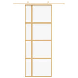 VidaXL sliding door 76x205 cm Clear ESG glass and aluminum gold colored