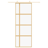 Vidaxx porte coulissante 76x205 cm verre ESG clair et aluminium doré