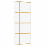 Vidaxx porte coulissante 90x205 cm verre ESG clair et aluminium doré