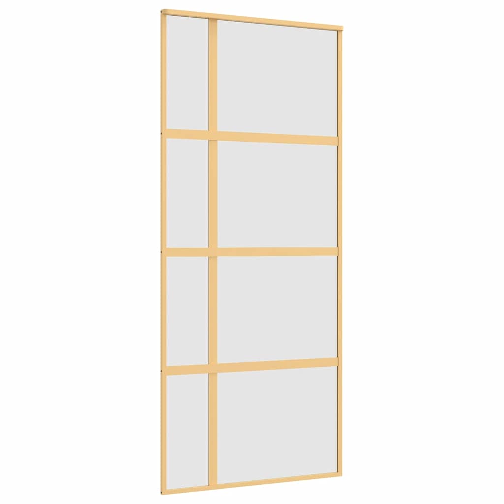 Vidaxx porte coulissante 90x205 cm verre ESG mat et aluminium doré