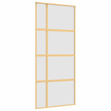 Vidaxx porte coulissante 90x205 cm verre ESG mat et aluminium doré