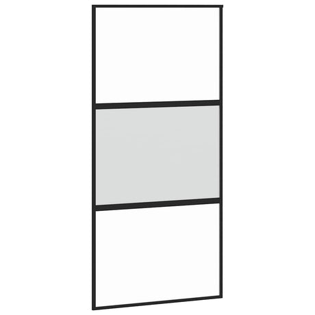 Vidaxx porte coulissante 102,5x205 cm verre trempé et aluminium noir