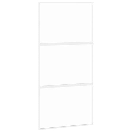 Vidaxx porte coulissante 102,5x205 cm verre trempé et aluminium blanc