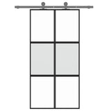 Vidaxl rutscht Dier 102.5x205 cm Häerteg Glas an Aluminiumblack