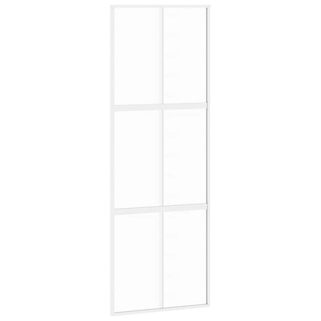 Vidaxx porte coulissante 76x205 cm verre trempé et aluminium blanc