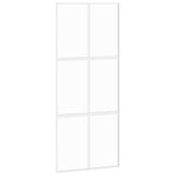 VidaXL sliding door 90x205 cm hardened glass and aluminum white