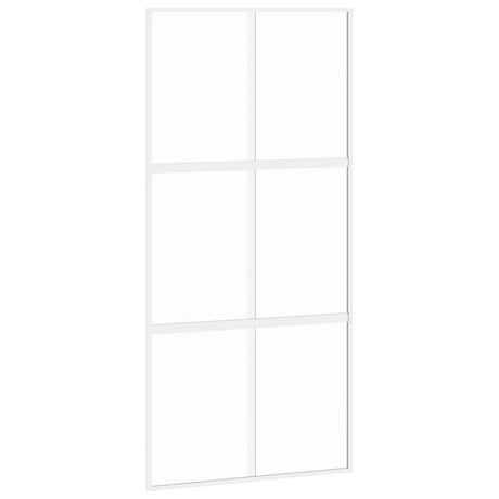 Vidaxx porte coulissante 102,5x205 cm verre trempé et aluminium blanc