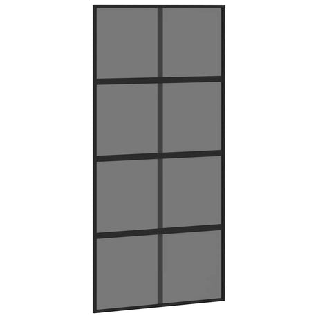 Vidaxx porte coulissante 102,5x205 cm verre trempé et aluminium noir