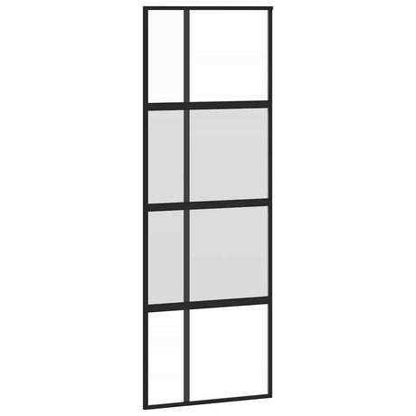 Vidaxx porte coulissante 76x205 cm verre trempé et aluminium noir