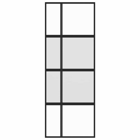 Vidaxx porte coulissante 76x205 cm verre trempé et aluminium noir