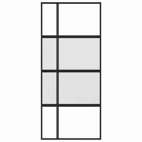 Vidaxx porte coulissante 90x205 cm verre trempé et aluminium noir