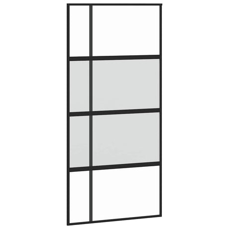 Vidaxx porte coulissante 102,5x205 cm verre trempé et aluminium noir