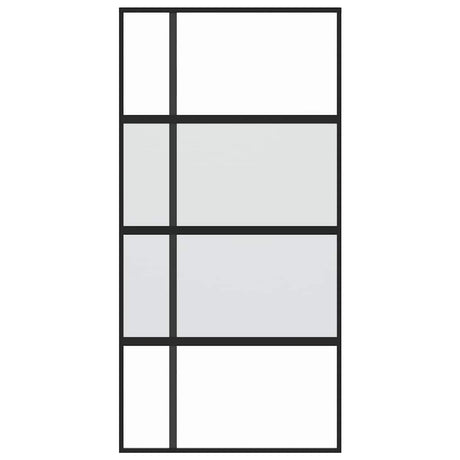 Vidaxx porte coulissante 102,5x205 cm verre trempé et aluminium noir