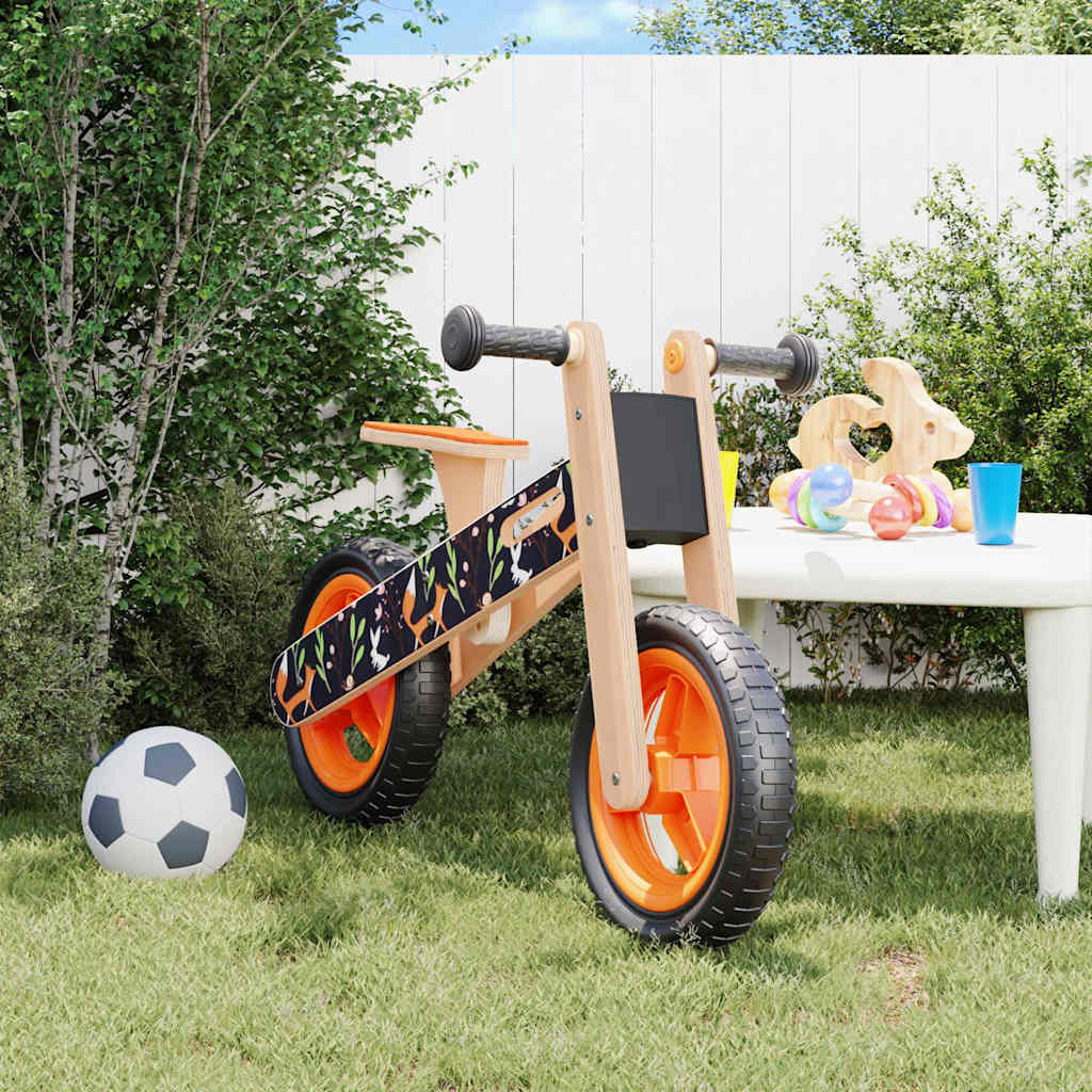 Vidaxl balance bike for children orange with print