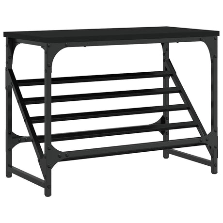 Rack à chaussures Vidaxl 60x30x45 cm Bois de bois noir