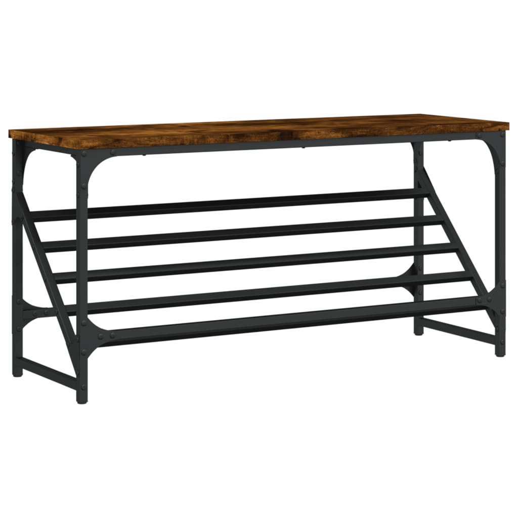 VidaXL shoe rack 90x30x45 cm processed wood smoked oak colored