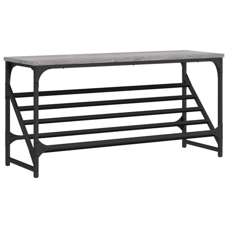 Rack à chaussures Vidaxl 90x30x45 cm Propriété en bois Gris sonoma coloré