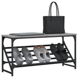 Rack à chaussures Vidaxl 90x30x45 cm Propriété en bois Gris sonoma coloré