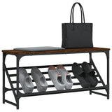 Rack à chaussures Vidaxl 90x30x45 cm Couleur de chêne marron en bois transformé