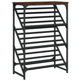 Rack à chaussures Vidaxl 60x30x85 cm Couleur de chêne brun en bois transformé