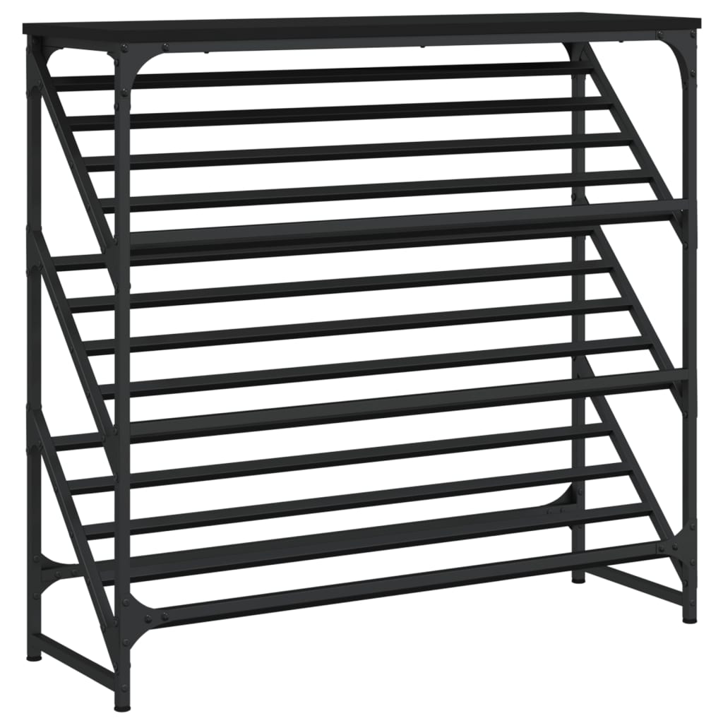 Vidaxl Shoe Rack 90x30x85 cm bearbetat trämall