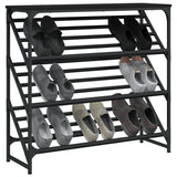 Vidaxl Shoe Rack 90x30x85 cm forarbejdet træ sort