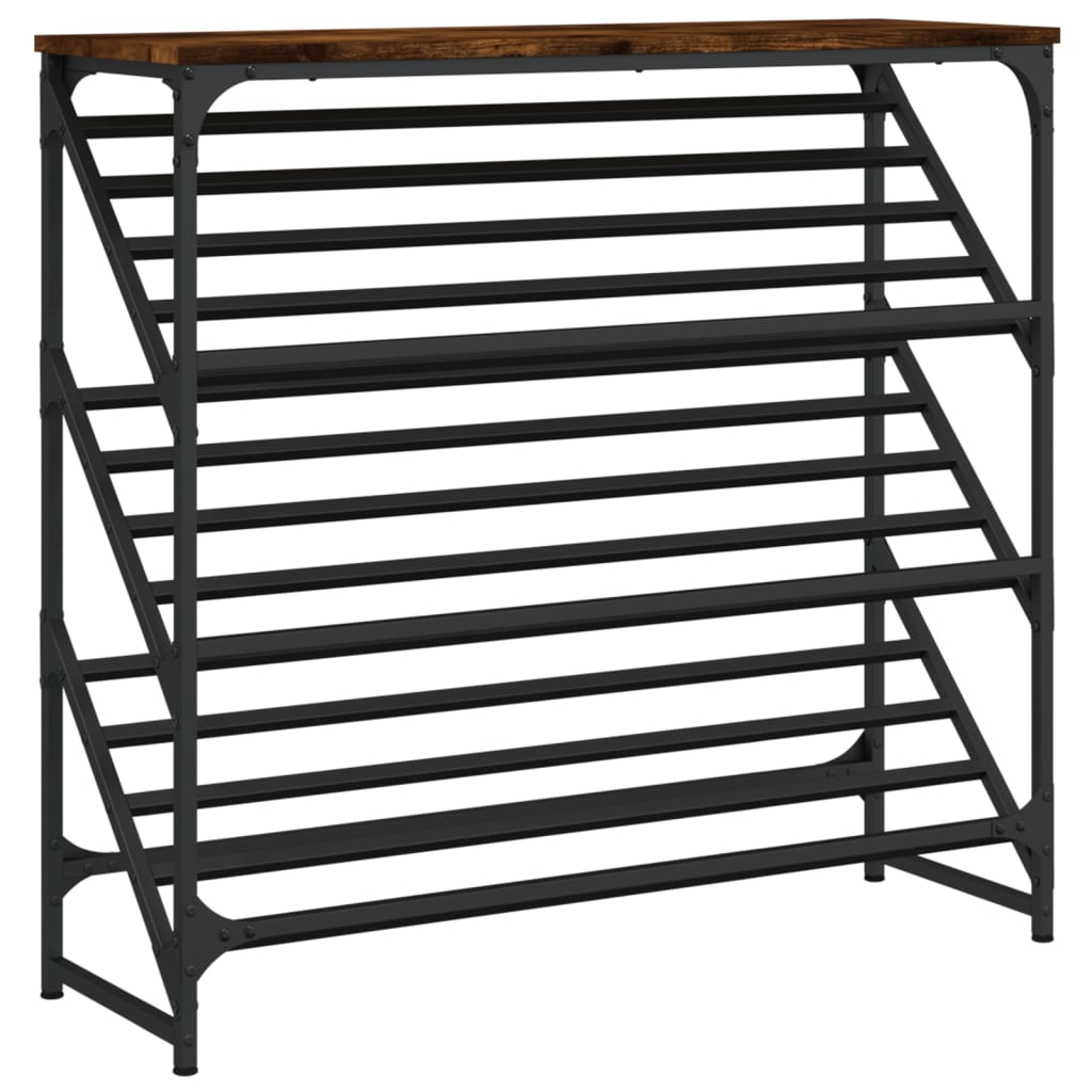 Vidaxx étagère à chaussures 90x30x85 cm bois traité, chêne fumé