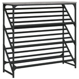 VidaXL étagère à chaussures 90x30x85 cm bois fini gris Sonoma