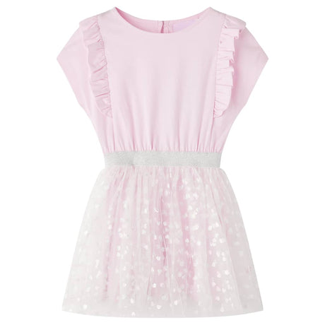 VidaXL Robe enfant à volants 104 rose clair
