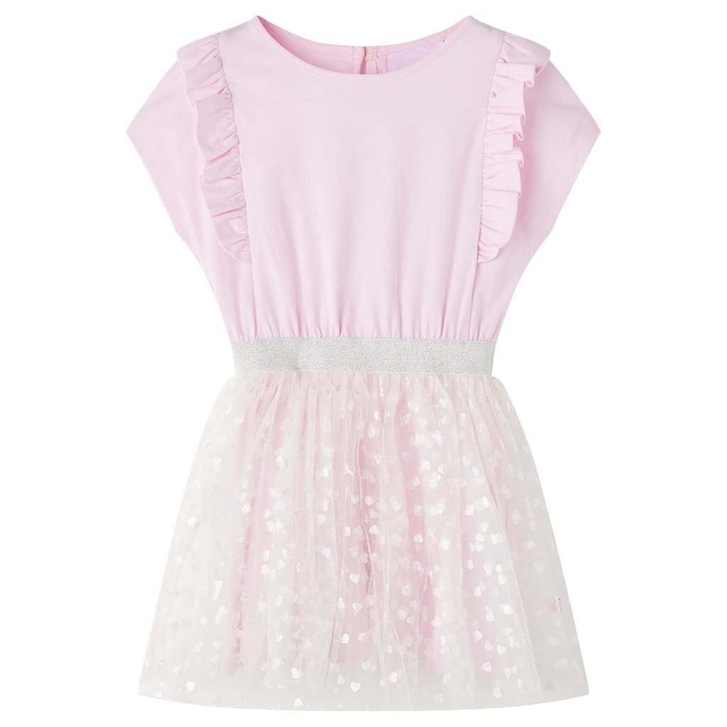 VidaXL Robe enfant à volants 116 rose clair
