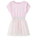 VidaXL Robe enfant à volants 116 rose clair