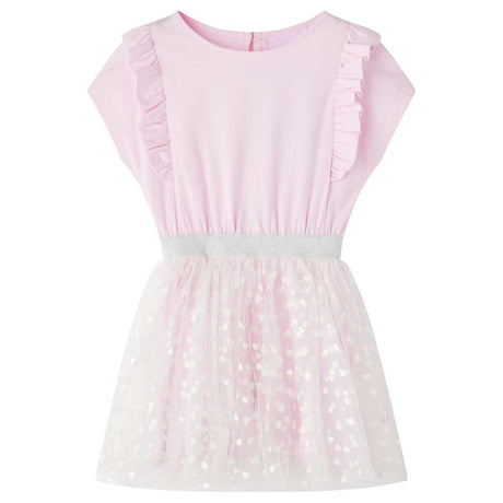 VidaXL Robe enfant à volants 116 rose clair