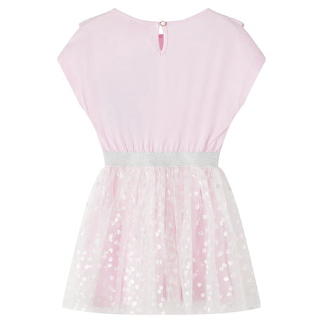 VidaXL Robe enfant à volants 128 rose clair
