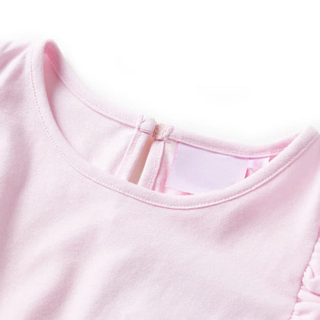 VidaXL Robe enfant à volants 128 rose clair