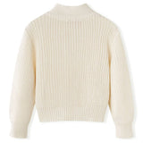 VidaXL cardigan enfant tricoté 92 blanc neige
