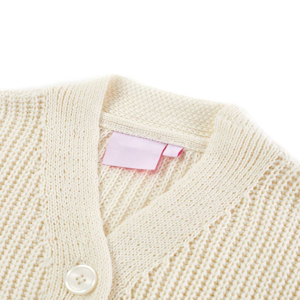 VidaXL cardigan enfant tricoté 92 blanc neige